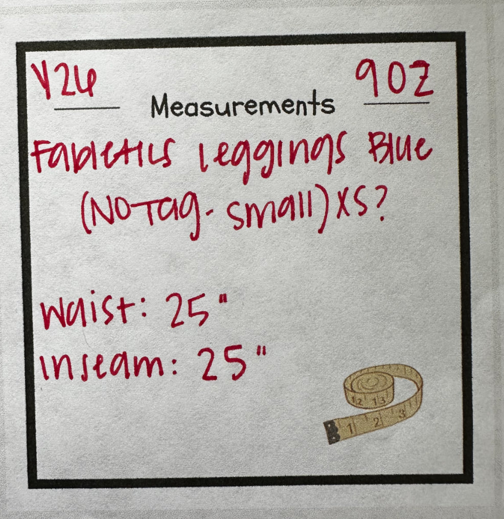 #111 Fabletics Motion 365 Light Blue Moto Leggings Side Pockets No Size Tag XS-Small