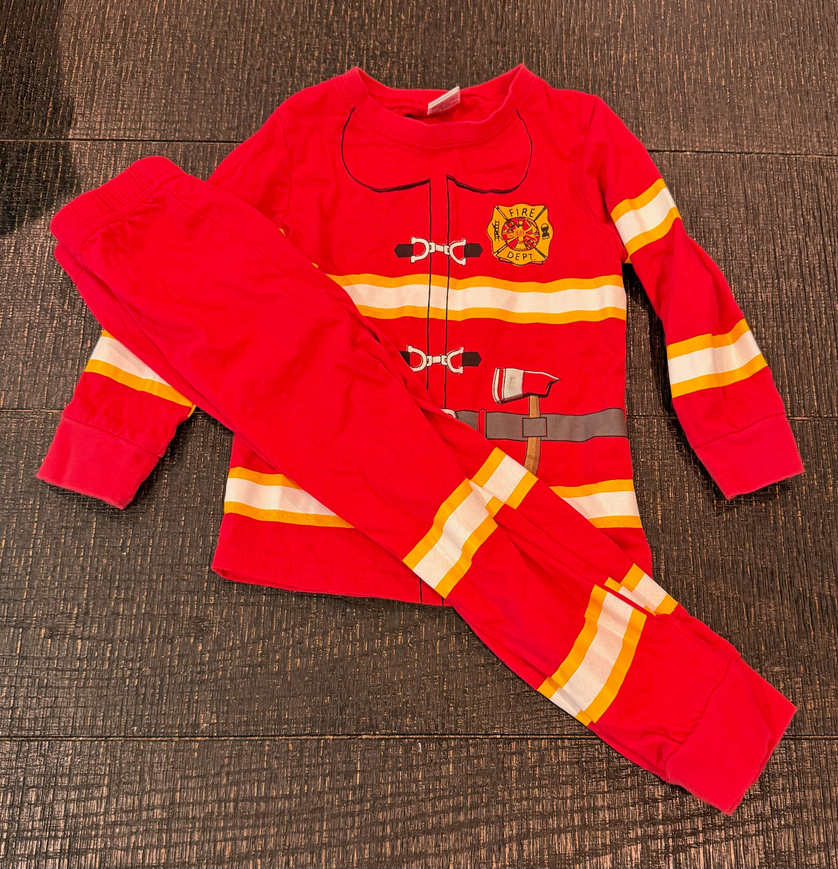 #66 A&J Design Boys 4T Firefighter Pajamas
