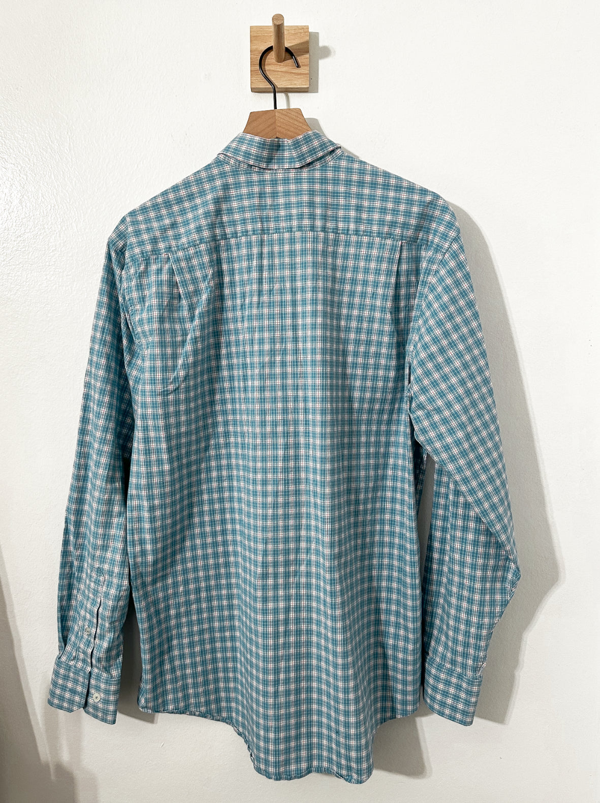 #111 Men Southern Shirt Company Blue Plaid Button Down Dress Shirt Large