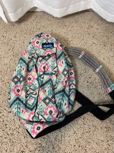 #210 KAVU Original Rope Bag Sling Pack with Adjustable Rope Shoulder Strap
