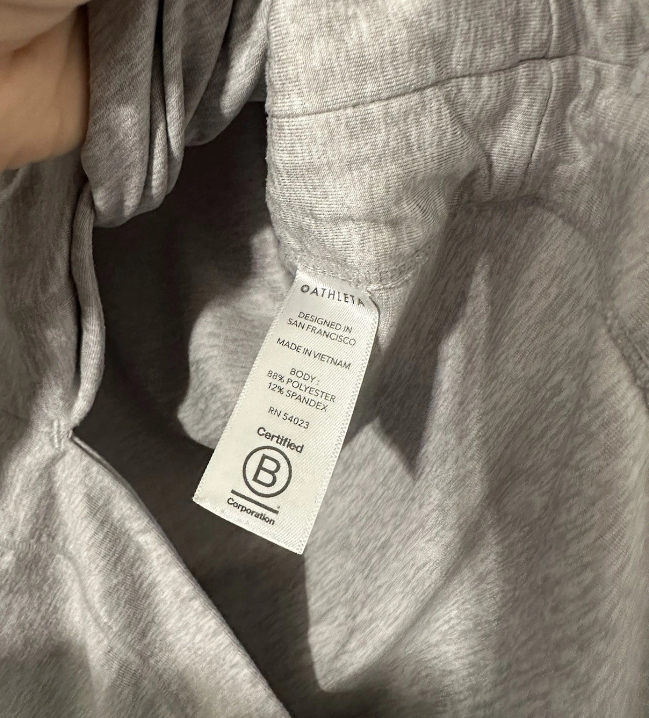 #111 Womens Athleta Long Sleeve Uptempo Grey Top Small
