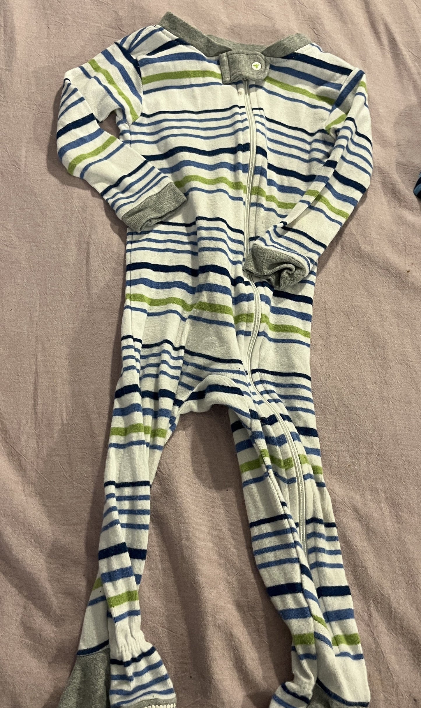 #211 Boys 12m Cotton Sleeper Set