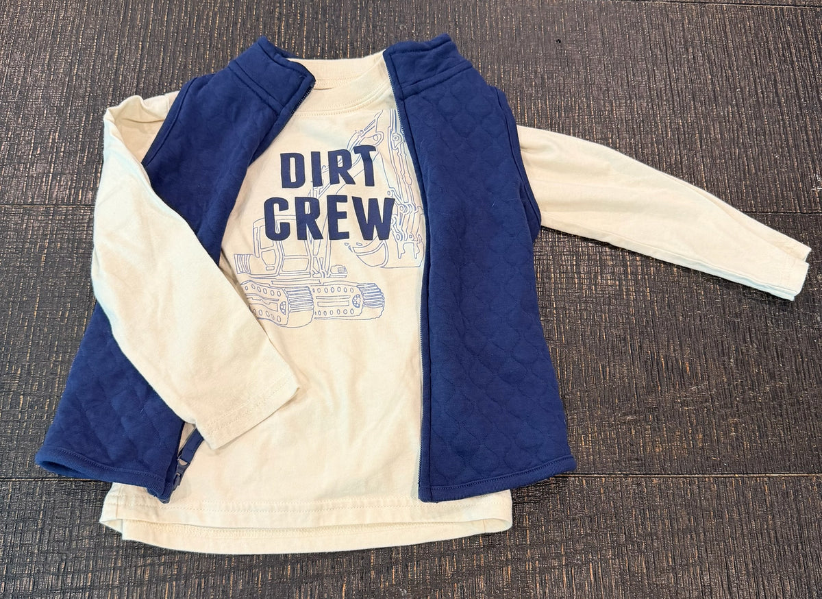 #66 Carters Boys 3T Dirt Crew Shirt and Sweater