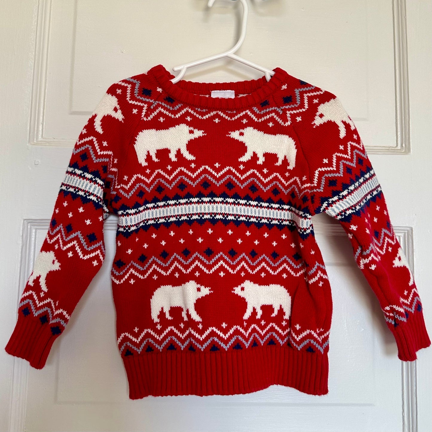 #56 Hanna sweater Christmas polar bears EUC boys 3t