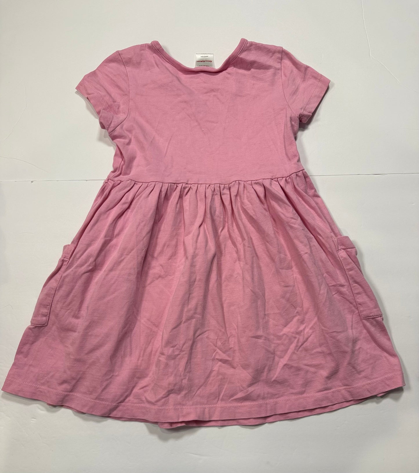 #141 Girls 110 5Y Hanna Andersson Pink Pocket Dress
