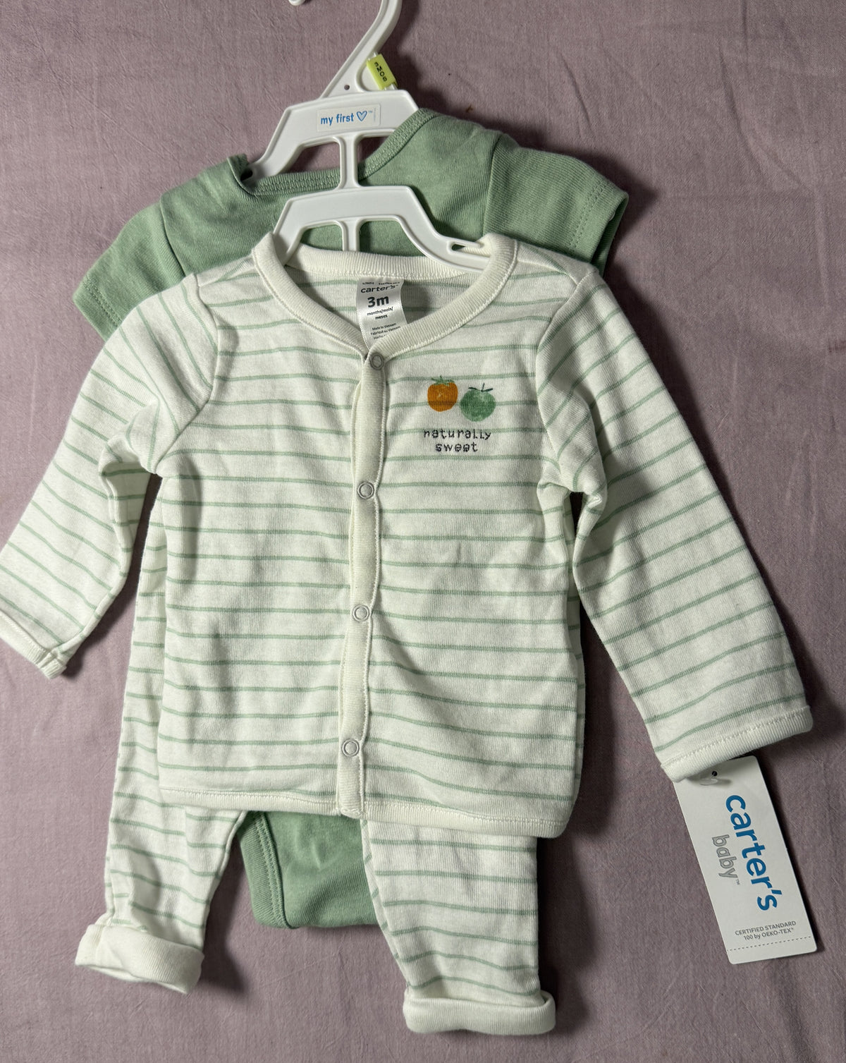 #103 Carters 3m Home Grown Outfit NWT