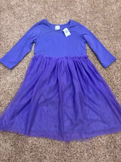 #73 girls dress size 6-7 Hanna Andersson, tulle skirt