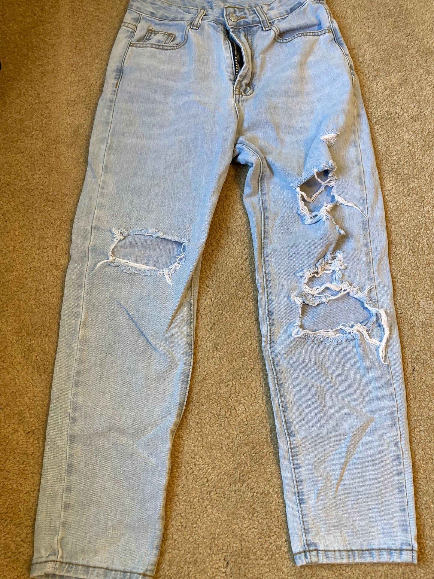 Seller #57 Girls 12 Destructed light wash jeans