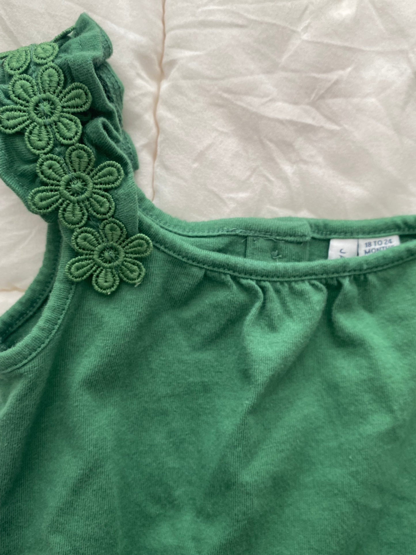 Seller 37 Janie and Jack girls green tank top, 18-24 mo