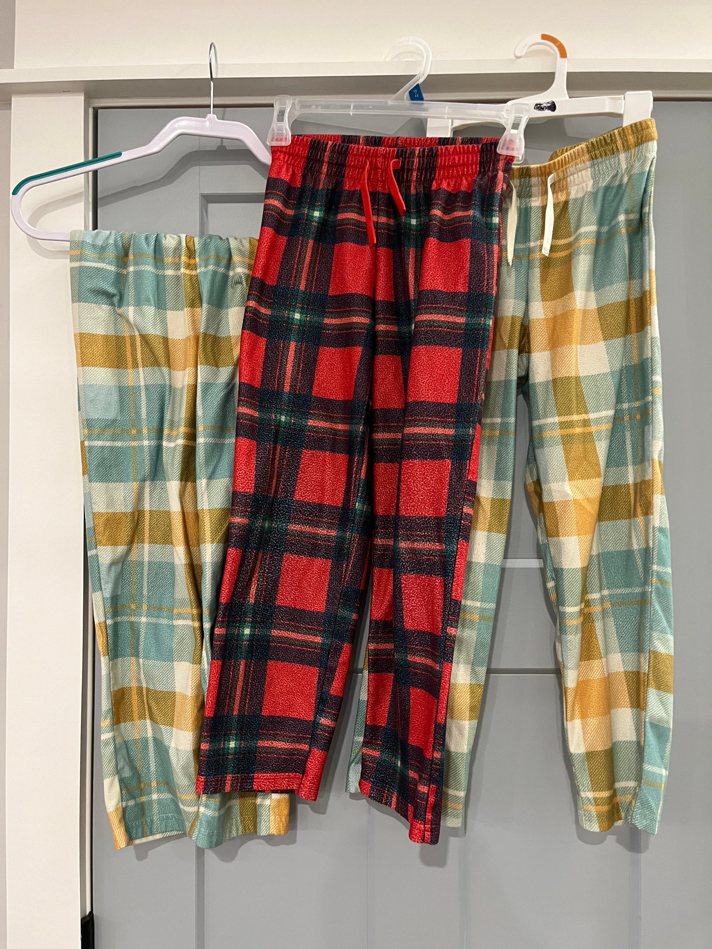 137 (3 Pairs) boys flannel Pj pantS, Cat & Jack brand, size small 6/7, EUC