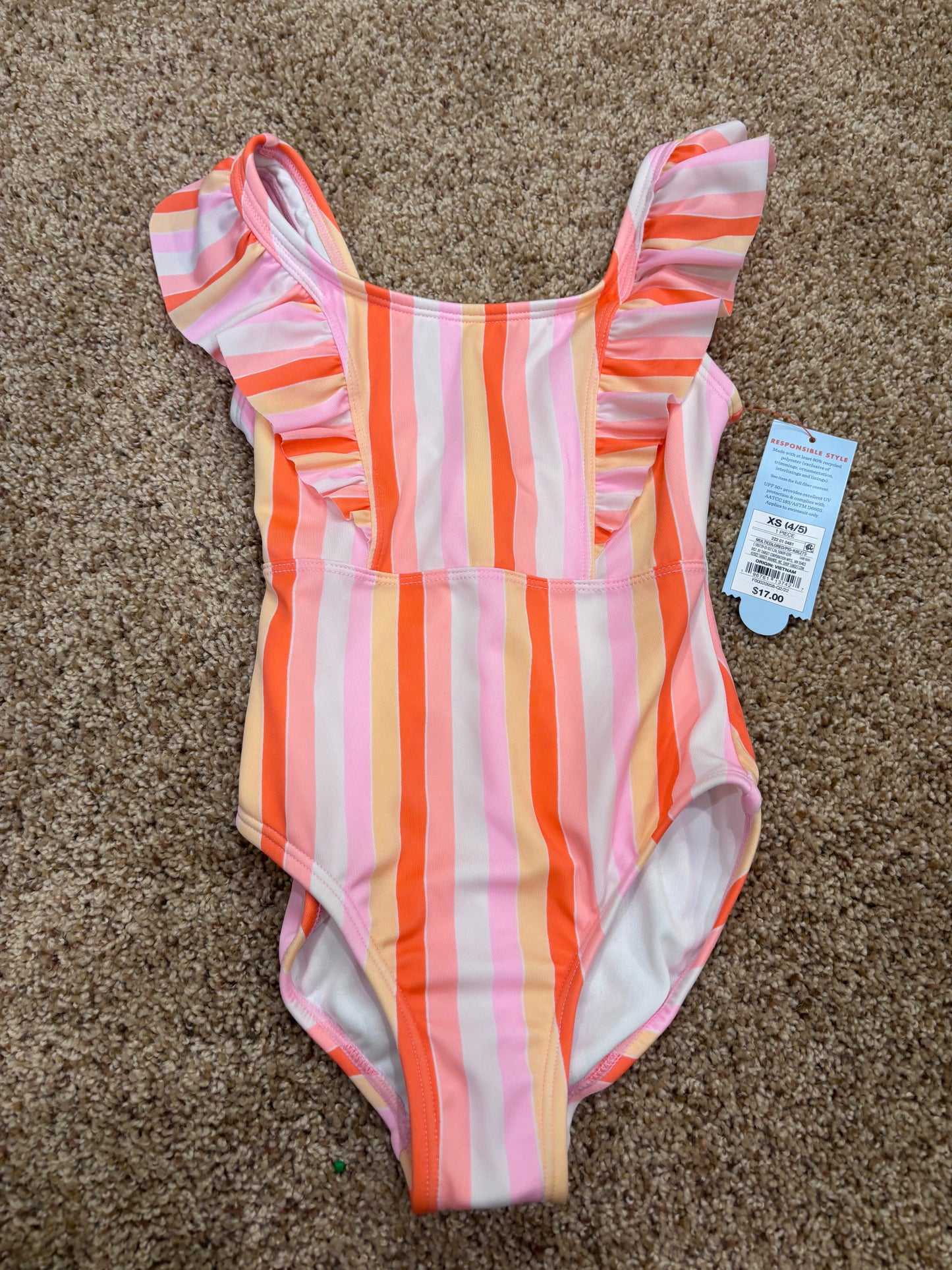 #73 girls swimsuit, new with tag, cat and jack size 4/5