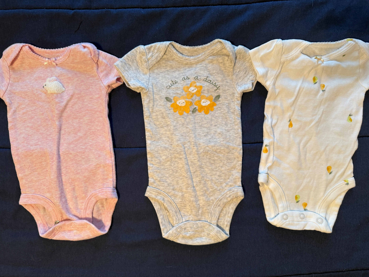 SELLER #6 Carters Newborn (3) Short Sleeve