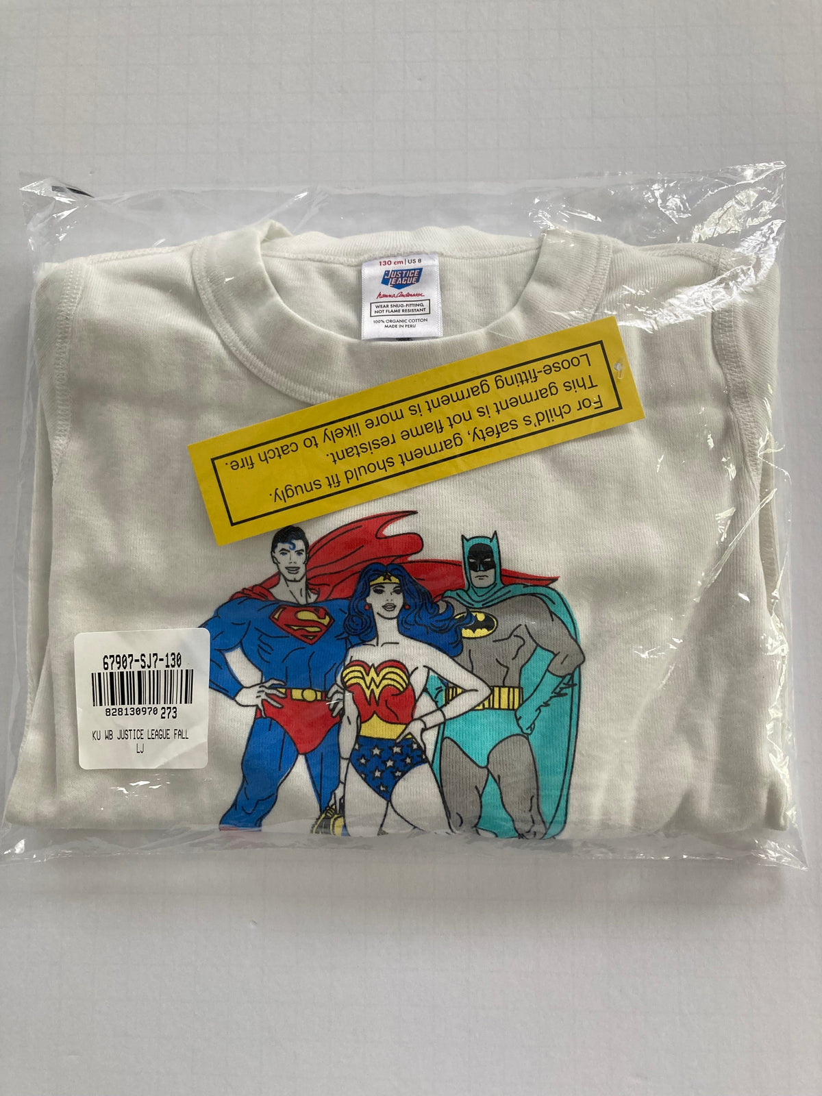 Seller #91 unisex size 8 Hanna Andersson DC Comics "Dream Team" long johns NWT