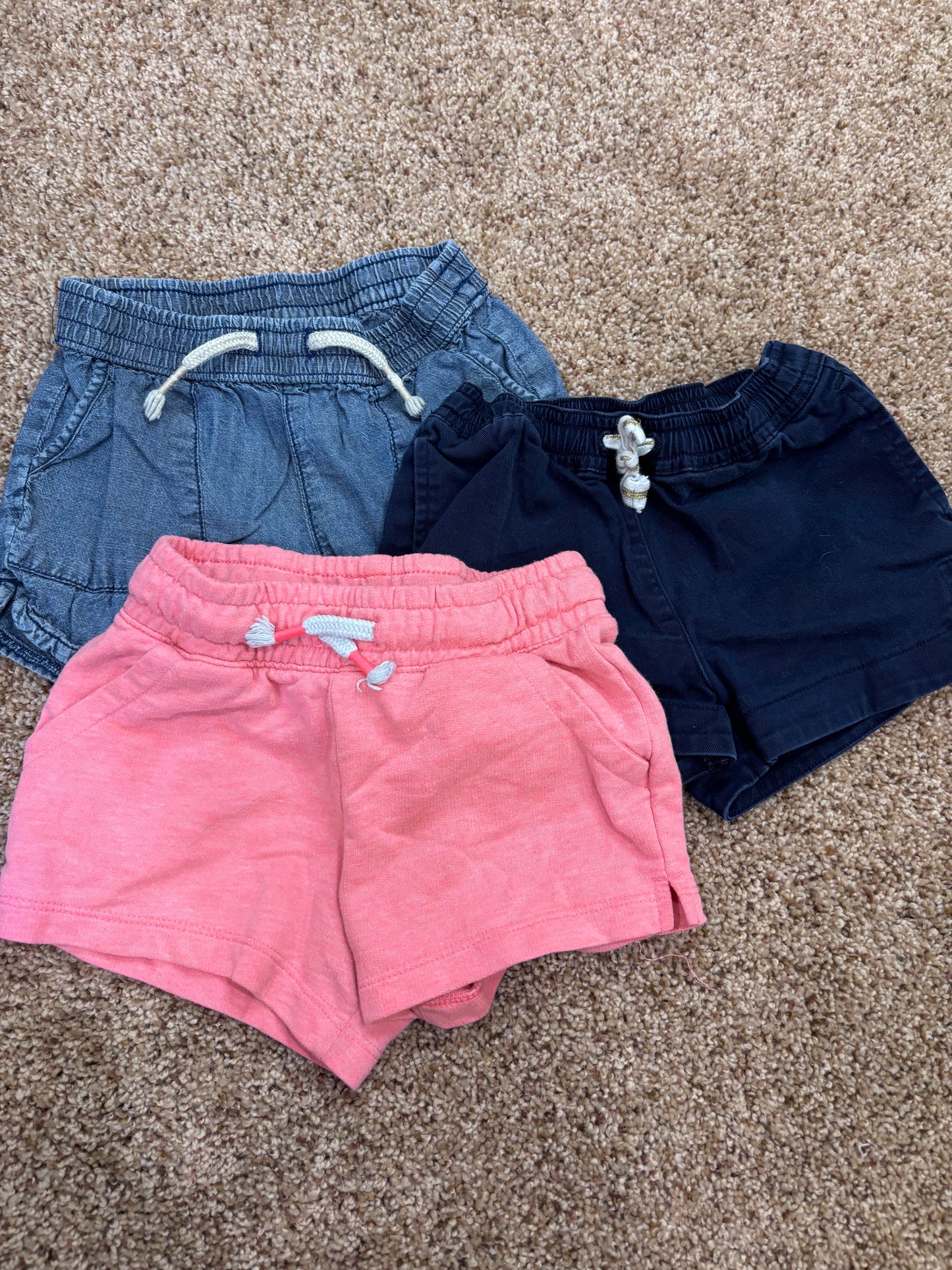 #73 girls 4T short bundle, cat and jack and crewcuts