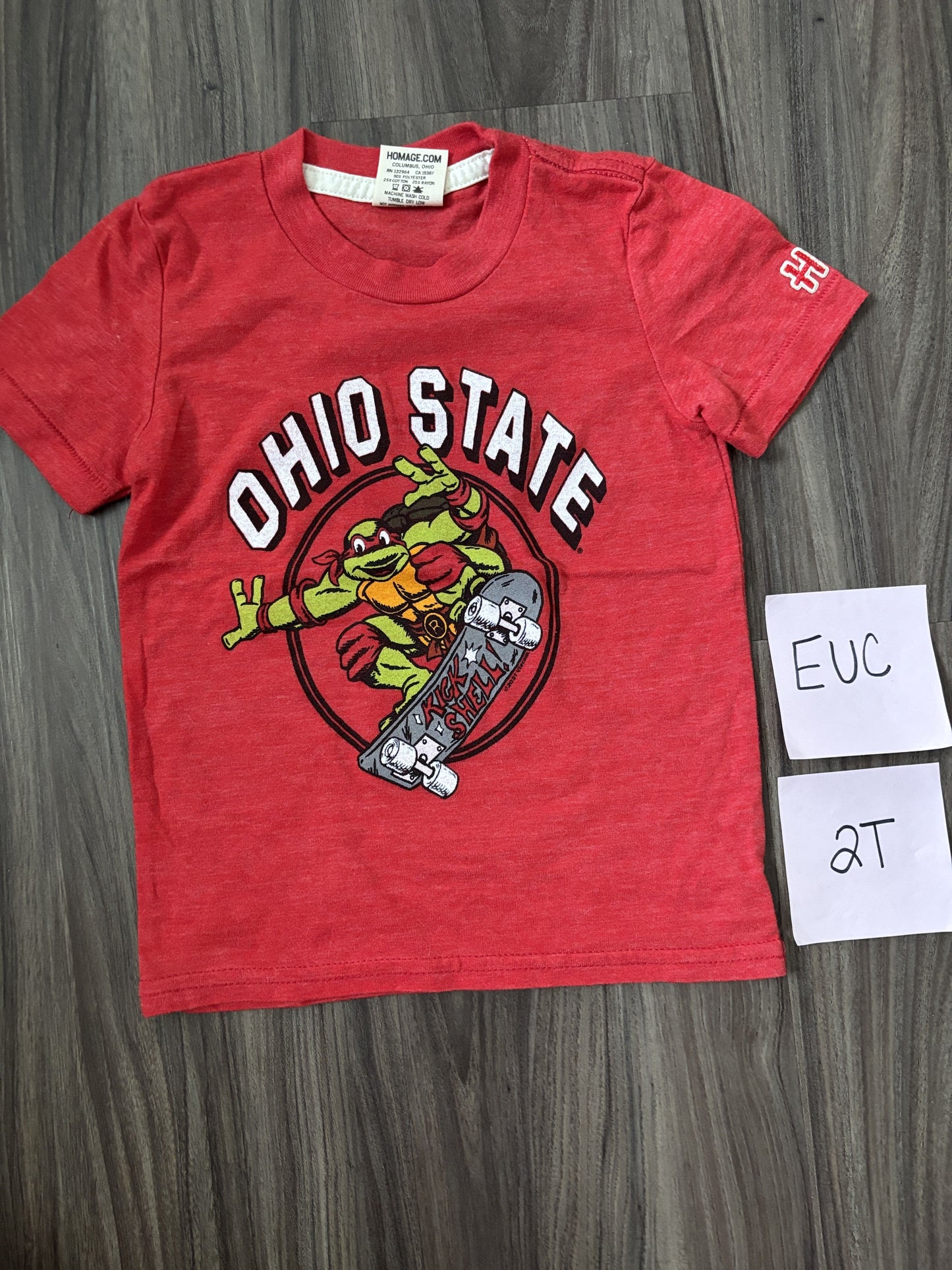 #138 - 2T EUC Homage Ohio State TMNT Shirt