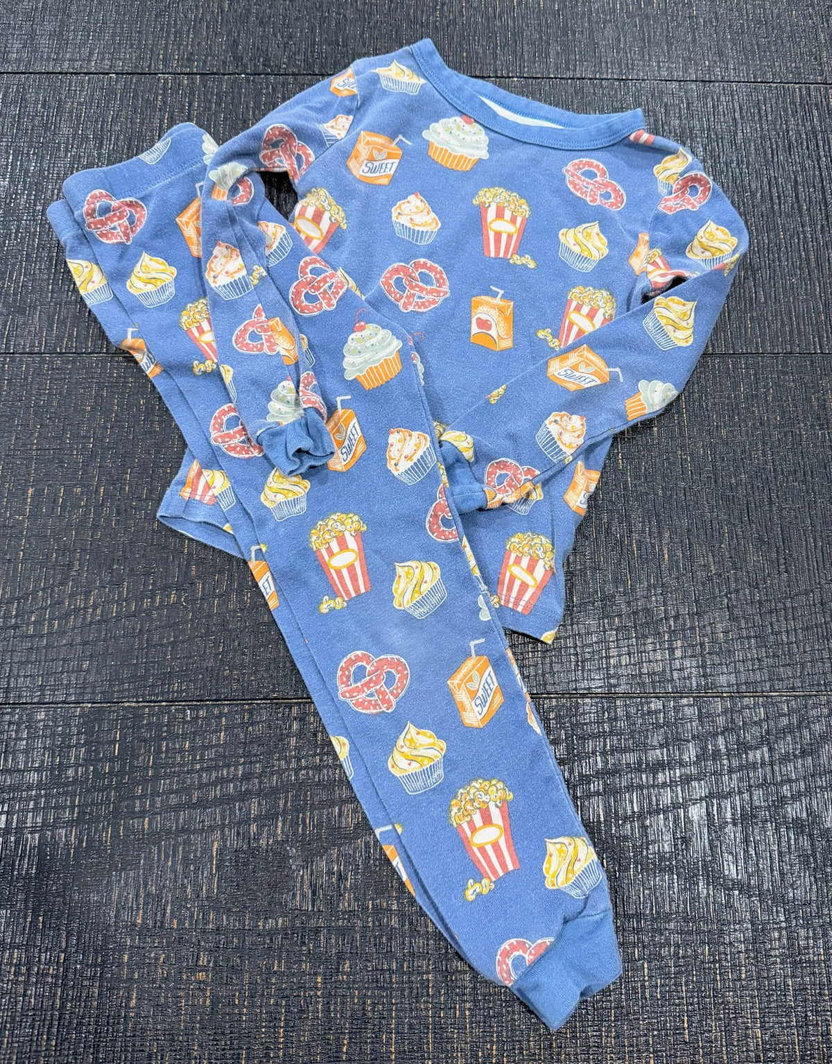 #66 Members Mark Boys Snack Themed Pajamas Size 5