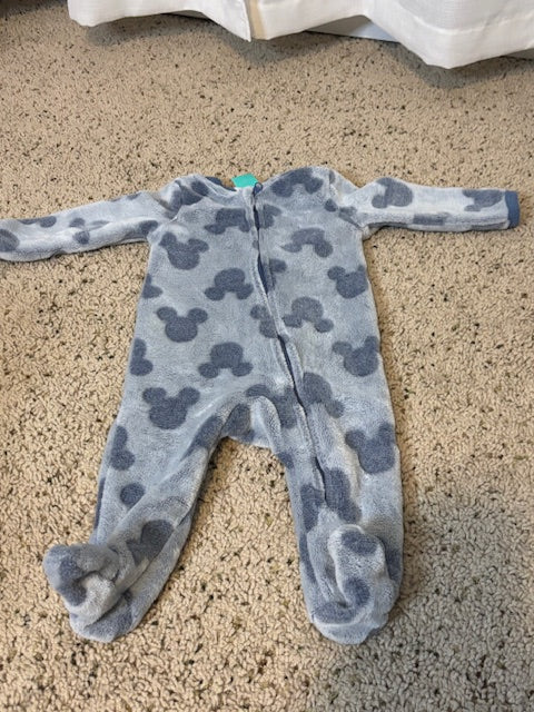 #210 Disney Baby Boy fleece onesie, size 6-9 months