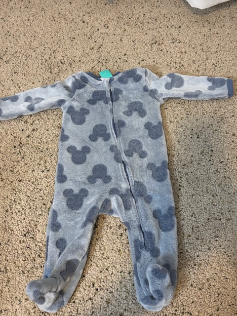 #210 Disney Baby Boy fleece onesie, size 6-9 months