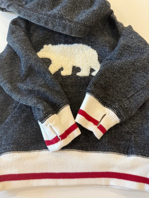 #9 - Hatley Heritage - Black sweatshirt with white fuzzy bear Toddler SIZE 2T REDUCED