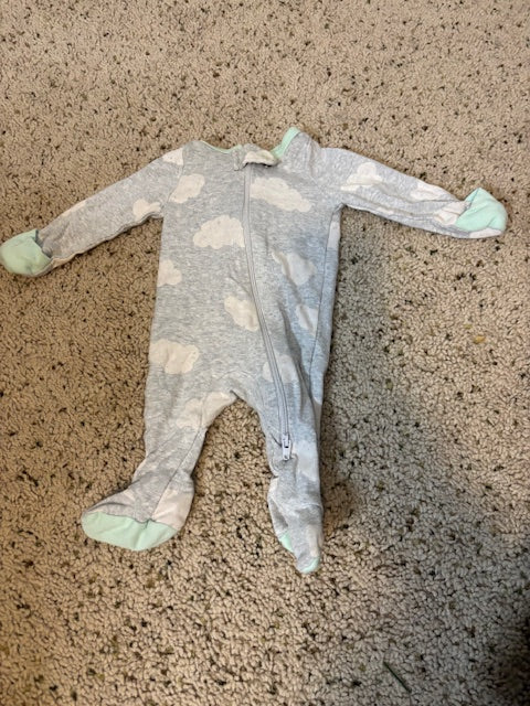 #210 Baby Boy Sleepers, Newborn size, 6 sleepers included