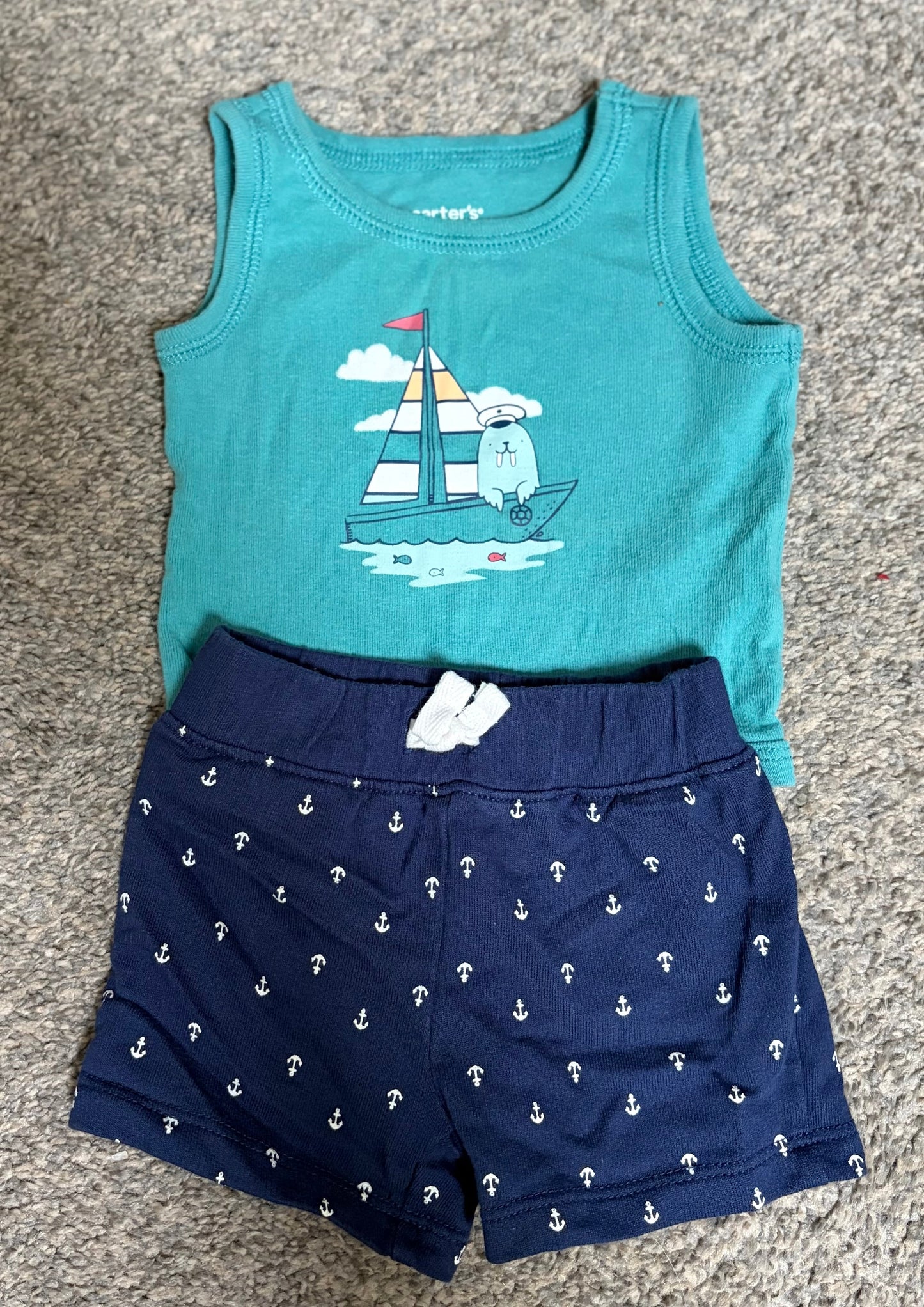 REDUCED Seller #119 Carters Boys 0-3M Lake Outfit