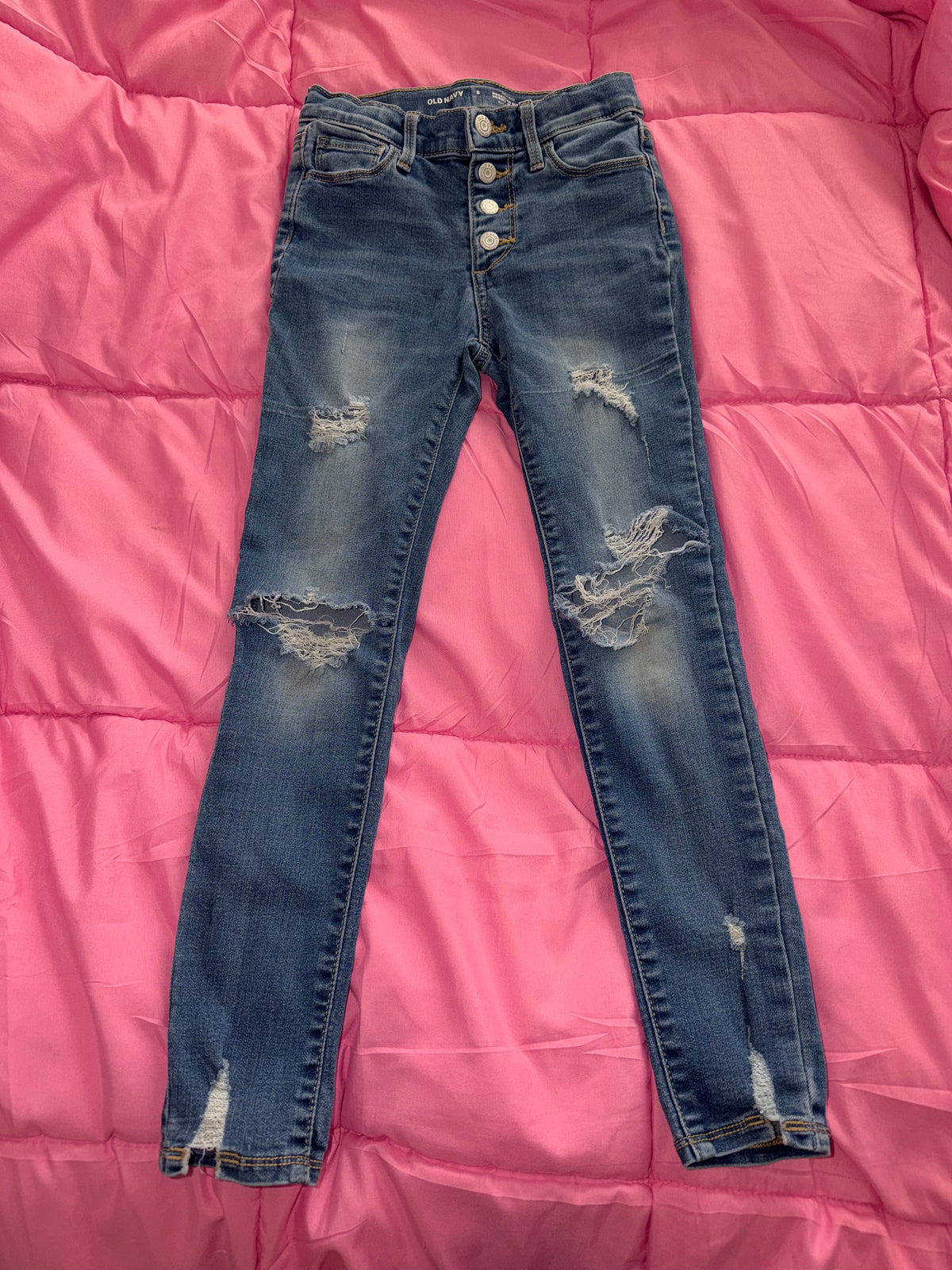 #181 VGUC Old Navy Skinny Jean Leggings, Girls Size 8