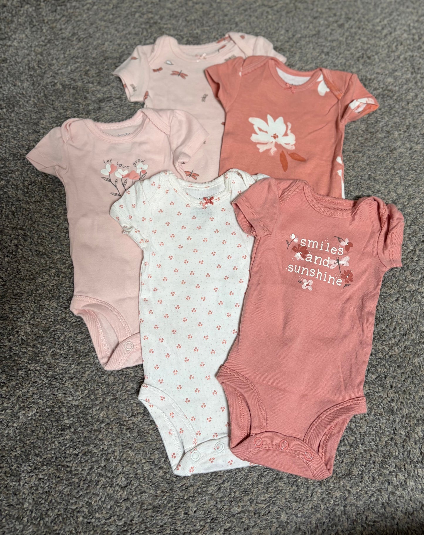 REDUCED Seller #119 NB Carters Girls Onesies