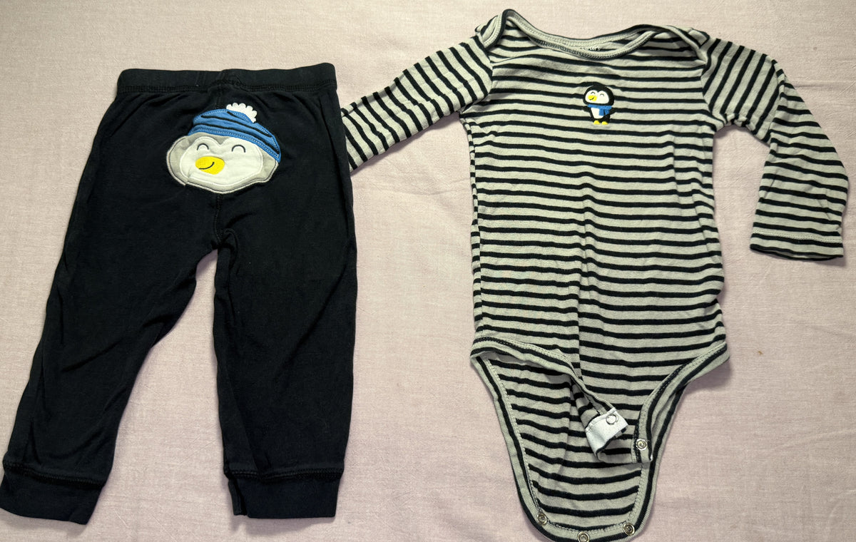#103 Boys 18m Penguin Onesie Bundle
