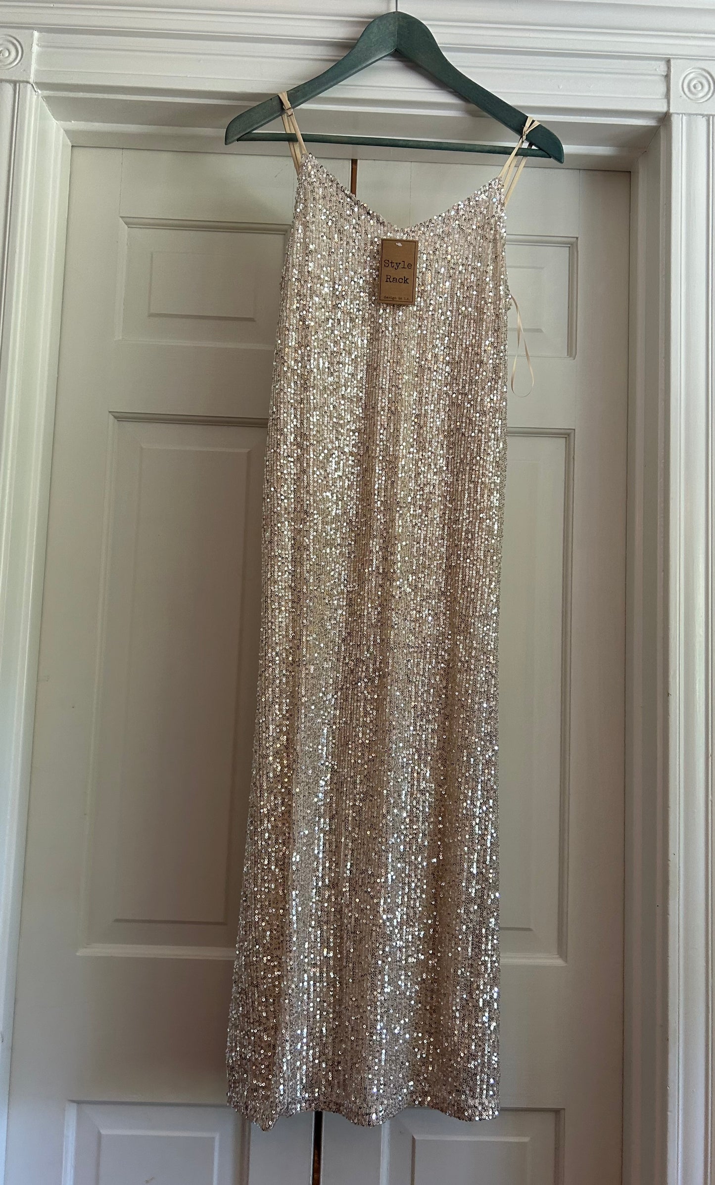 136 NWT Sequin long dress size small