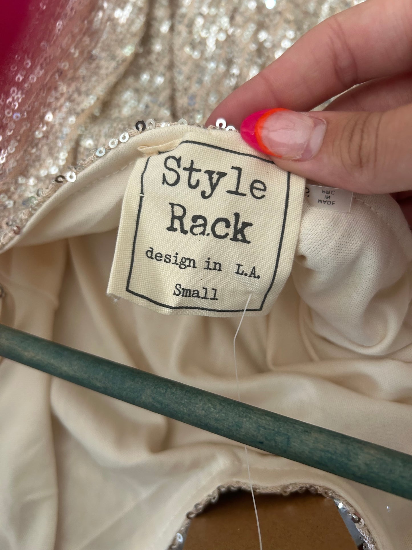 136 NWT Sequin long dress size small