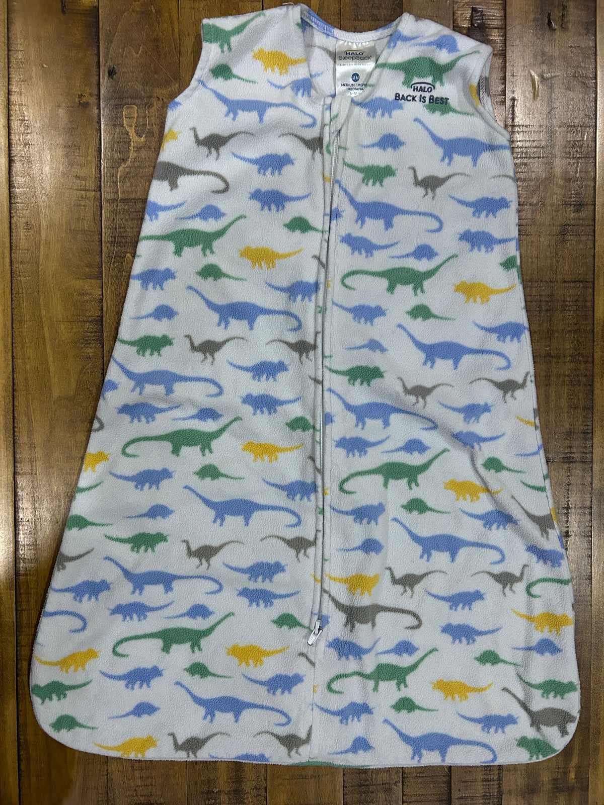 Seller #5 - Fleece Sleeveless Dinosaur Sleep Sack 6-12mos