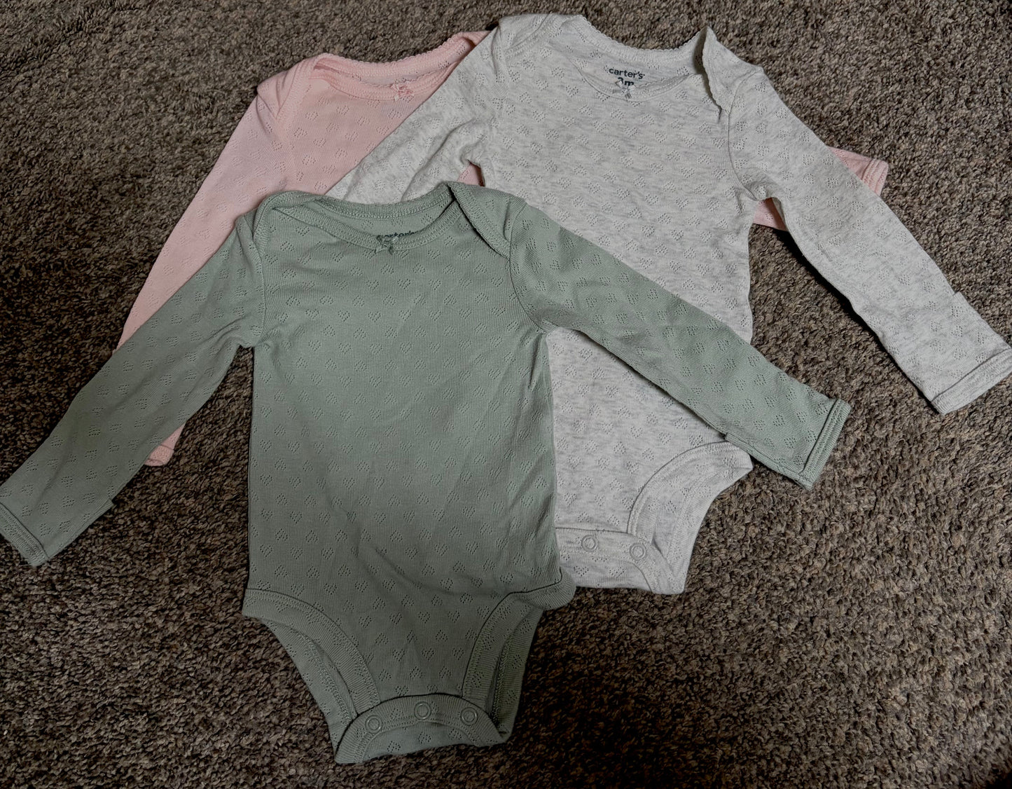 REDUCED Seller #119 3M Carters Girls Long Sleeve Onesies