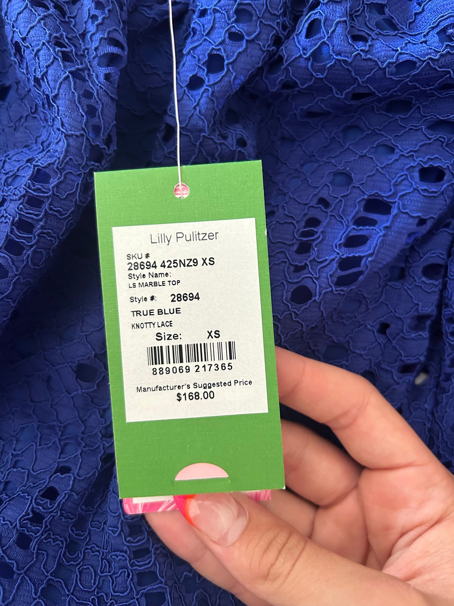 136 NWT Lilly pulitzer off the shoulder lace top XS