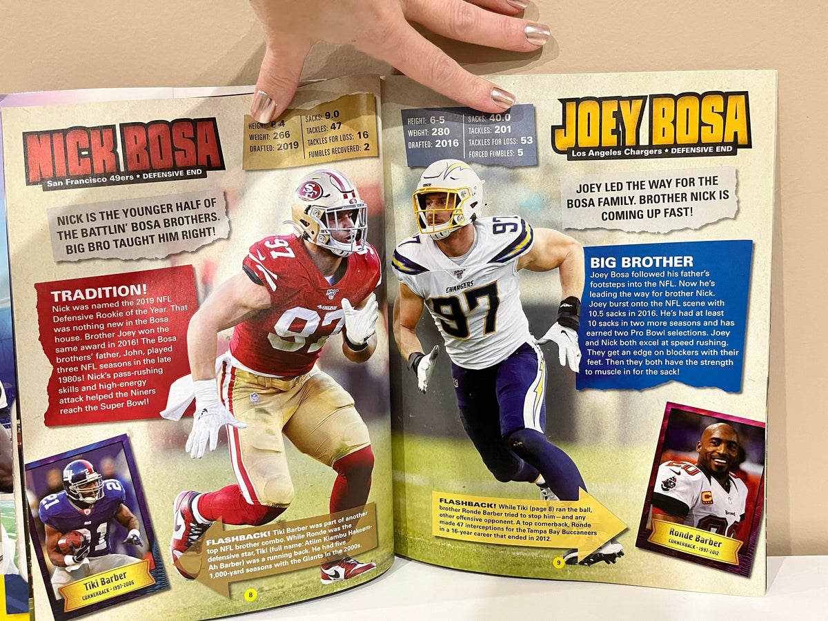 135 Football Superstars paperback book with foam "paper" football, LN (multiple pictures)