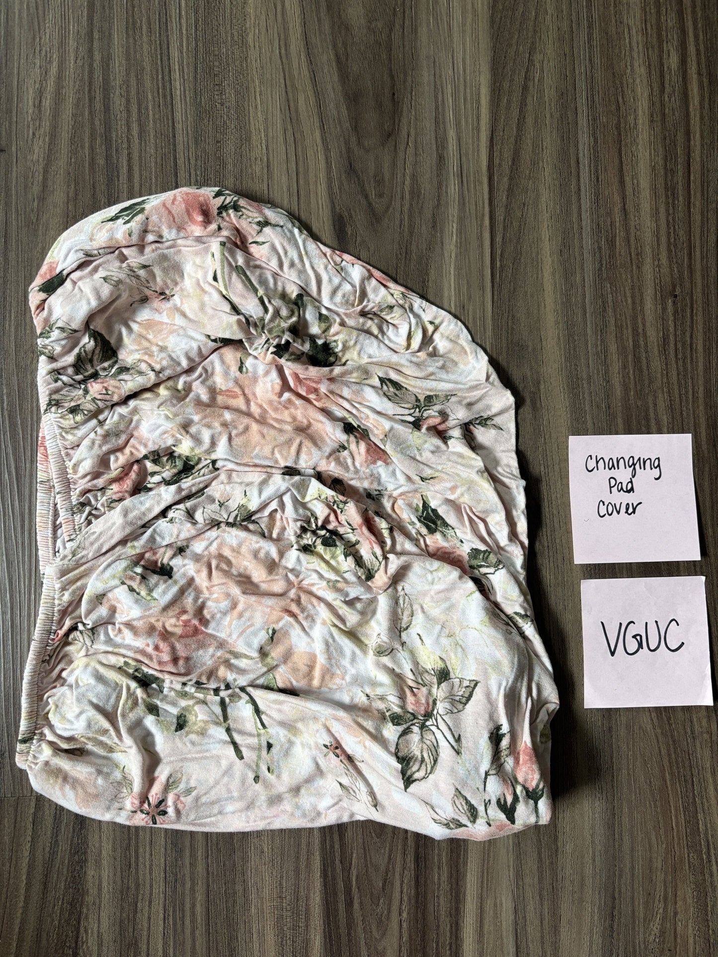 #138 - Posh Peanut Bamboo Vintage Pink Rose Changing Pad Cover