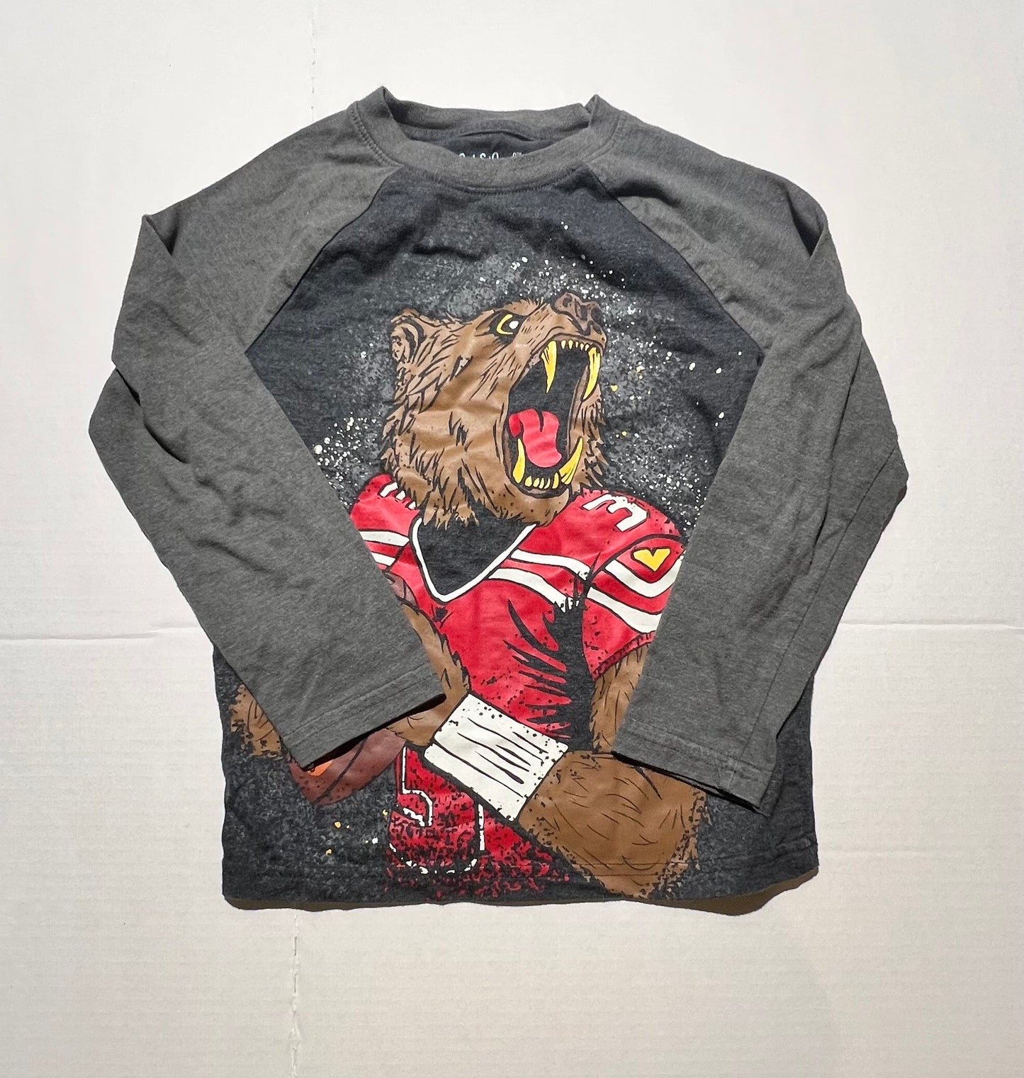 #98 Boys 5T Bear Football Shirt.