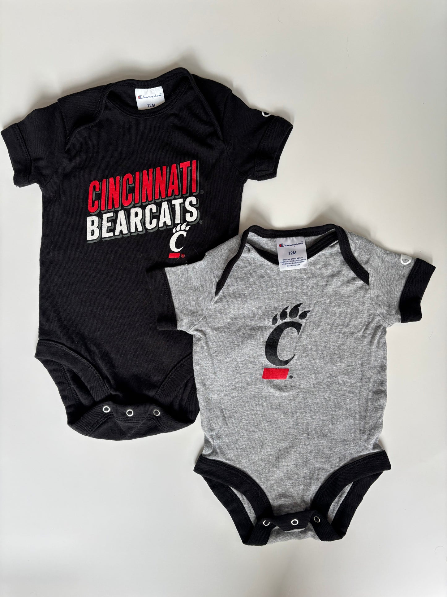 Seller #60 NWOT Champion University of Cincinnati Onesie Bundle - 9-12 Months
