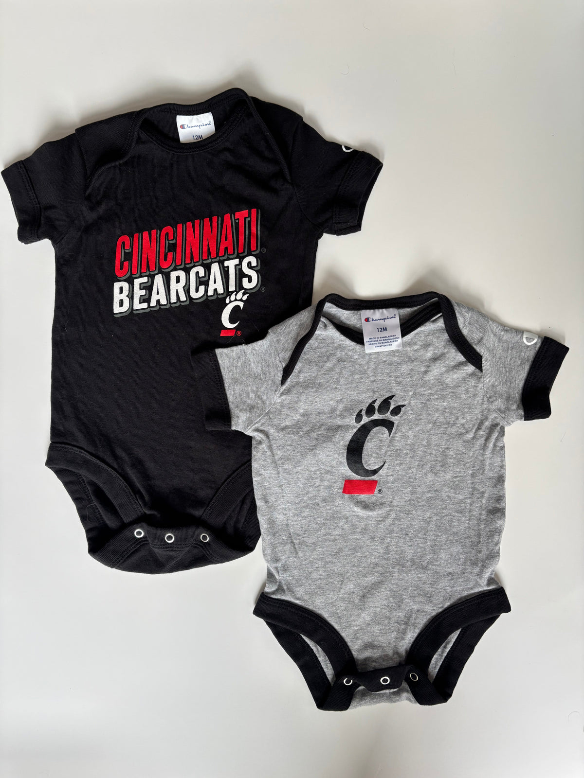 Seller #50 NWOT Champion University of Cincinnati Onesie Bundle - 9-12 Months