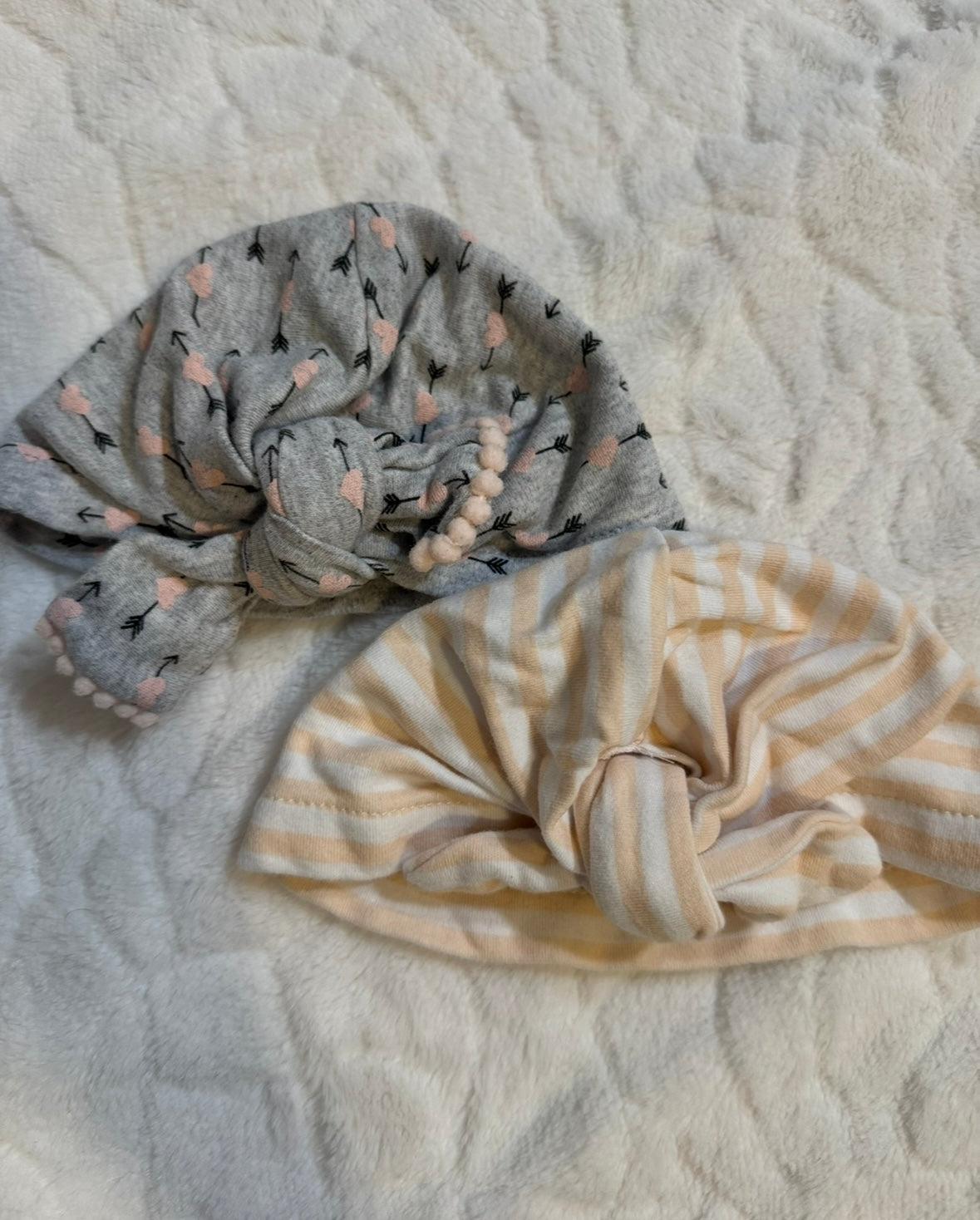#53 baby girl hats - set of 2
