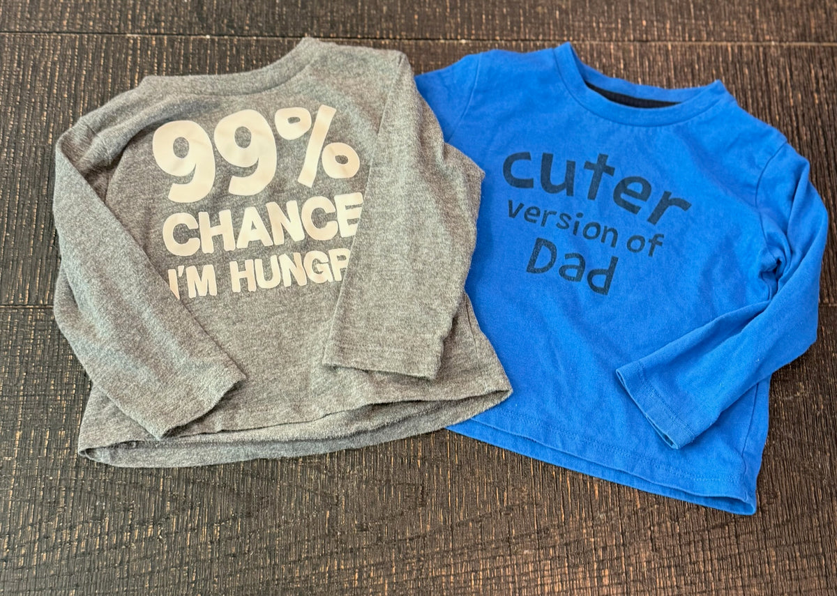 #66 Fall Creeks Boys 12M Long Sleeve Shirts (Blue & Grey)