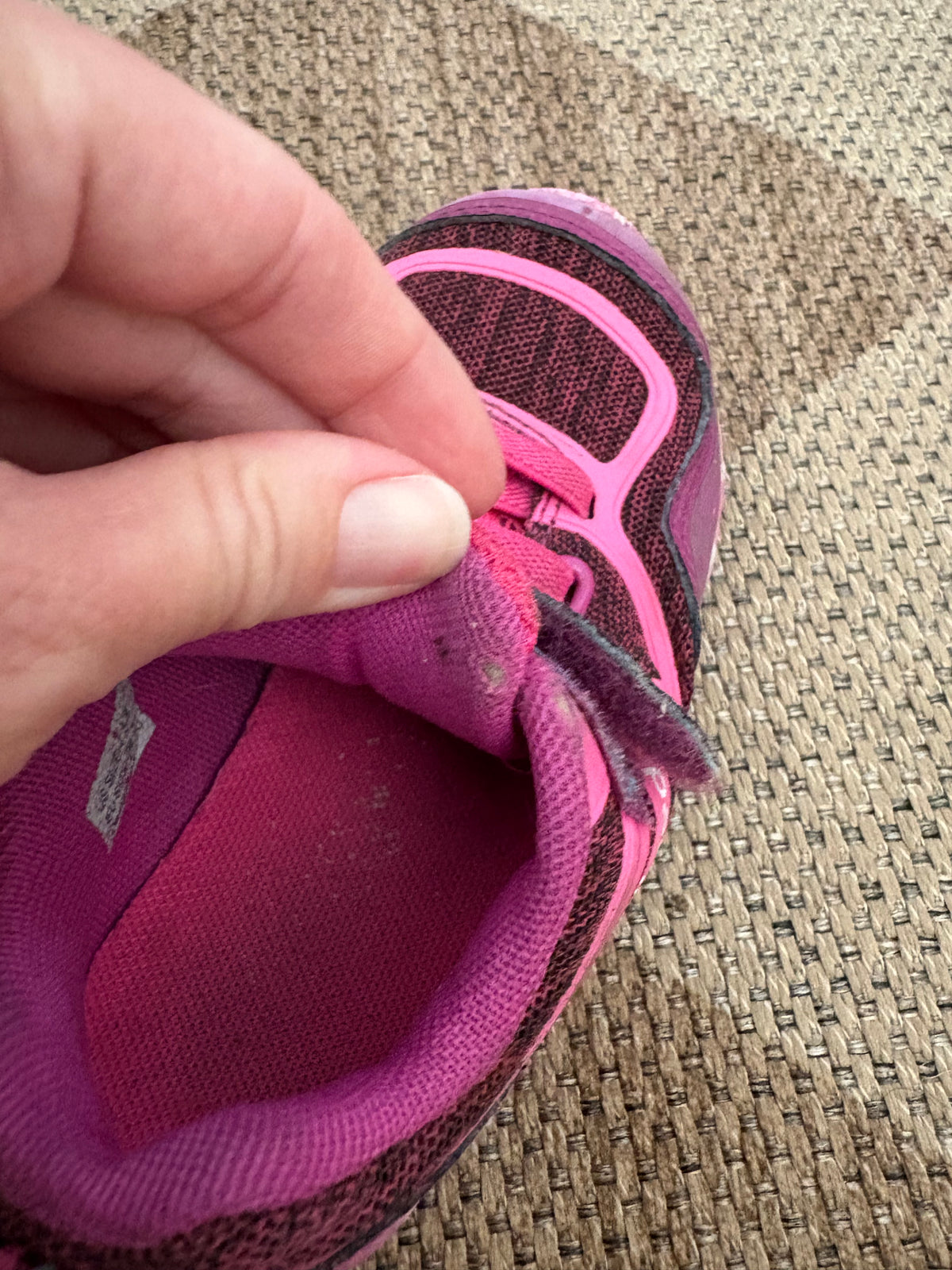 #121 girls 7.5-8C Pediped pink sneakers, GUC