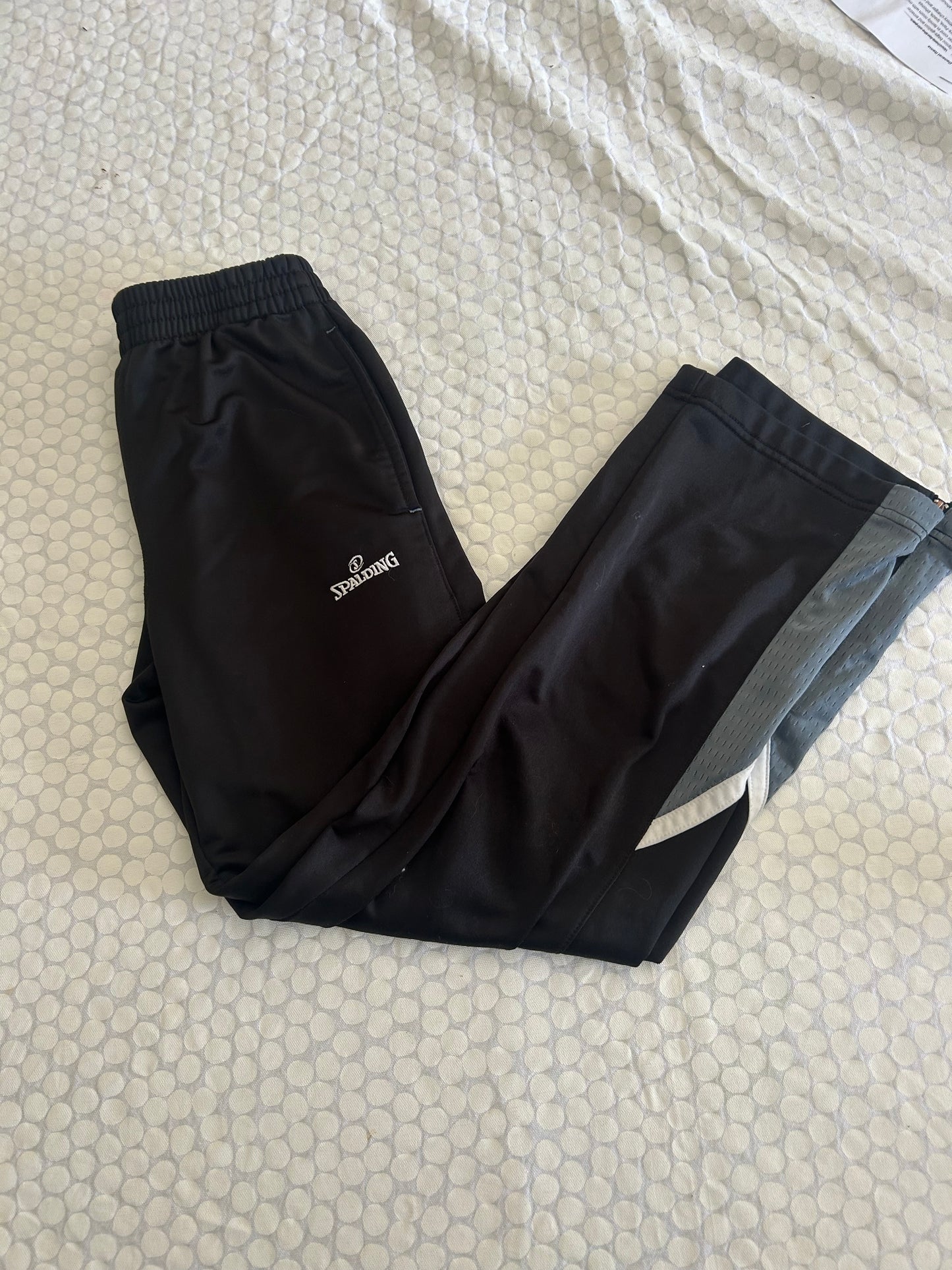 136 spalding sweatpants black size 10/12