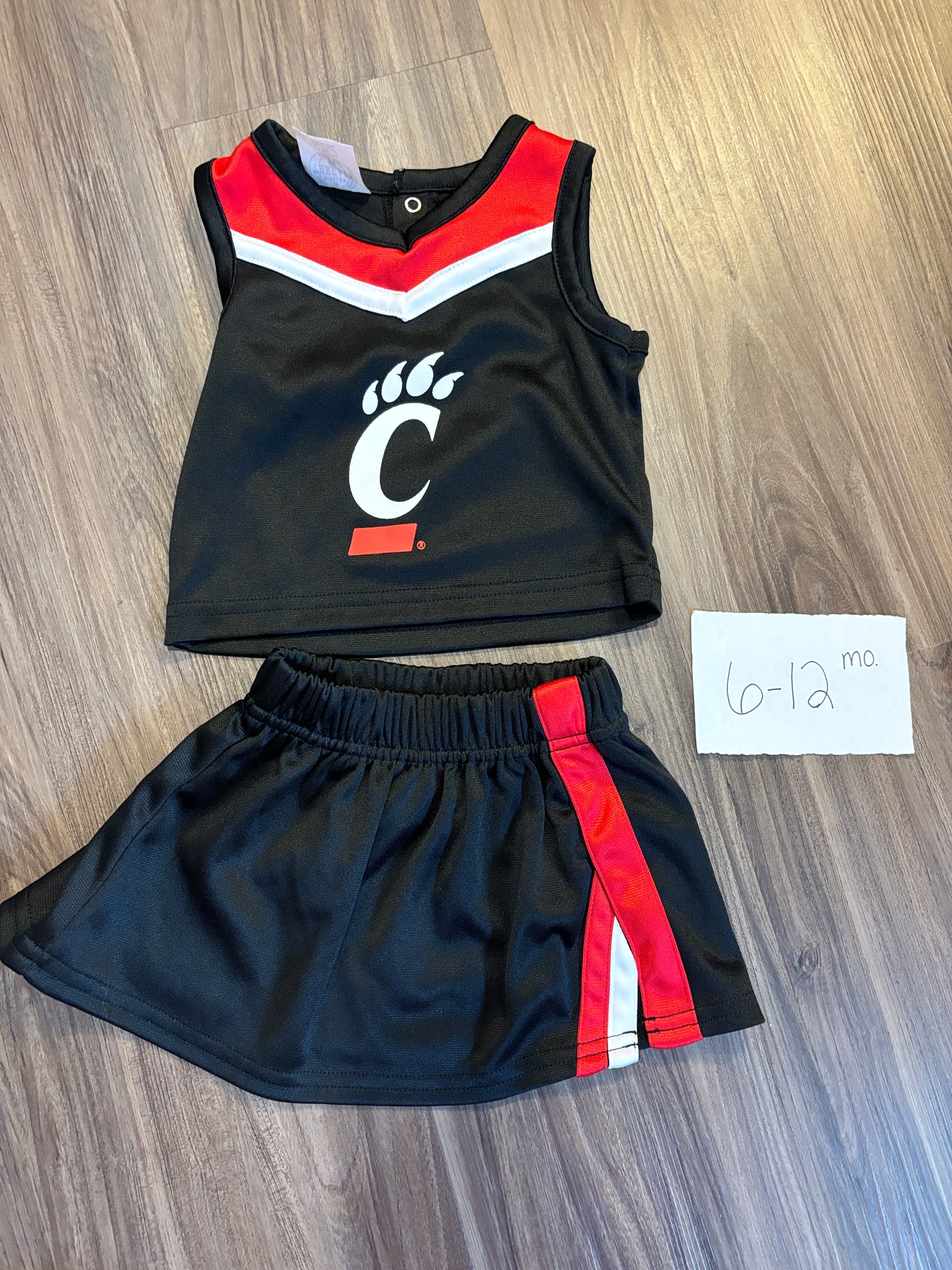 #138 - 6-12 Mo - EUC Rivalry Threads - 2 Piece UC Bearcats Cheerleading Outfit - PU 45236
