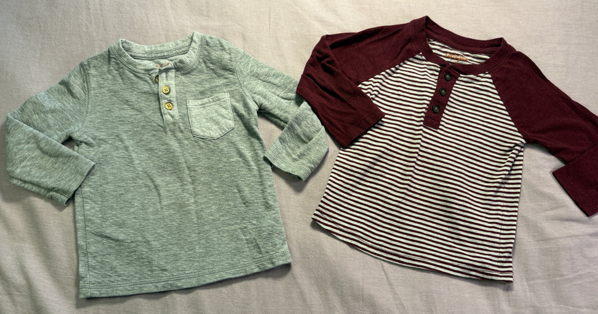 #103 2T Cat and Jack Henley Shirt Bundle