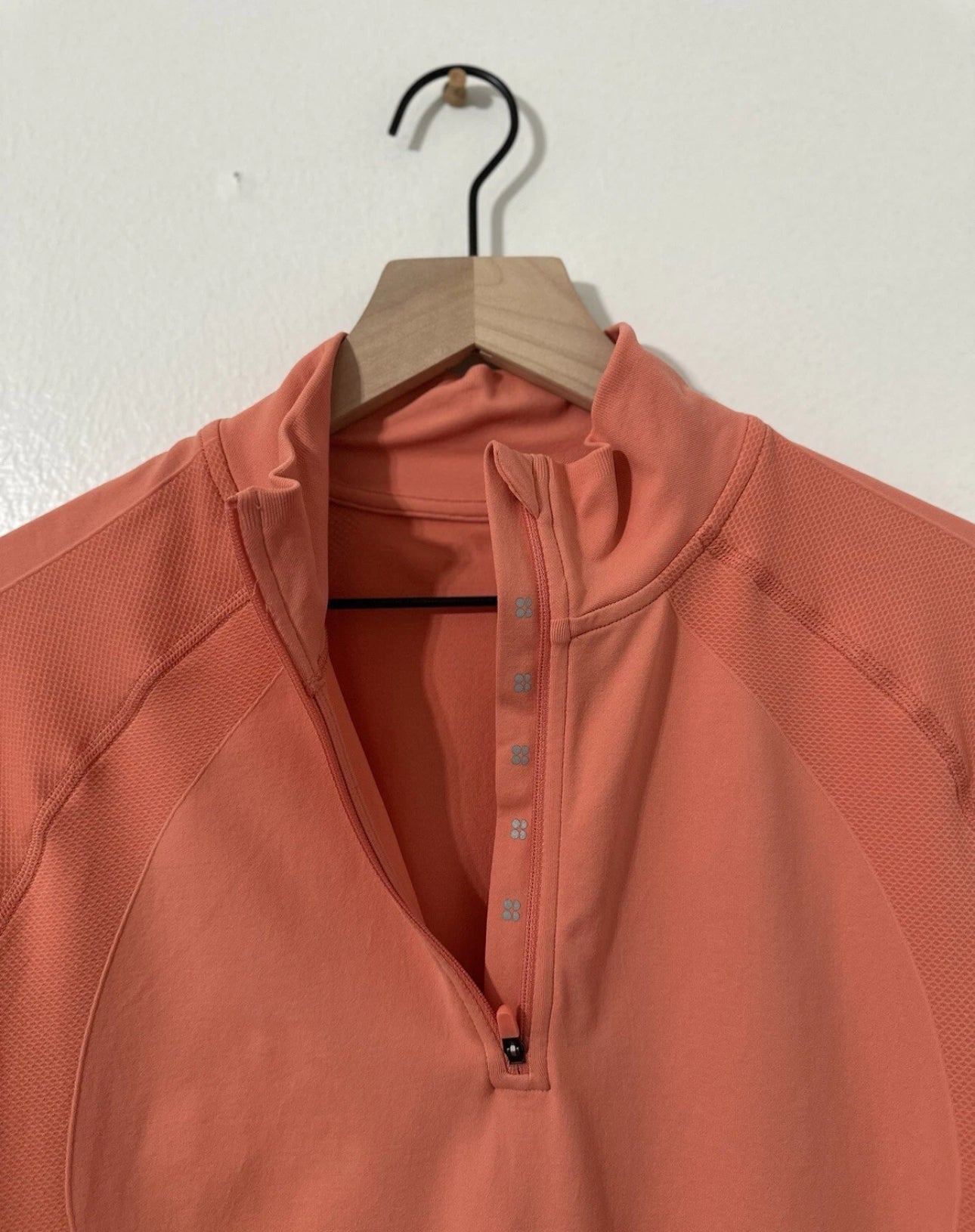 #111 Sweaty Betty Womens Coral Pink Athletic Pullover Size US 14