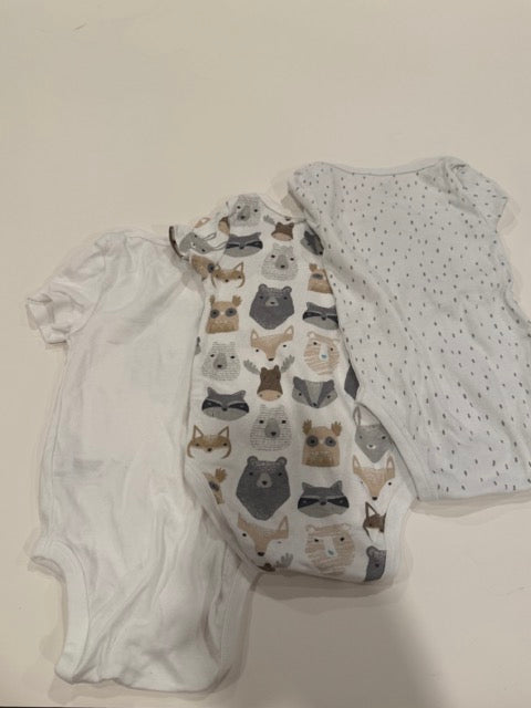 #9 - Cloud Island - 3 Bear/Dot Onesies Infant's SIZE 12M