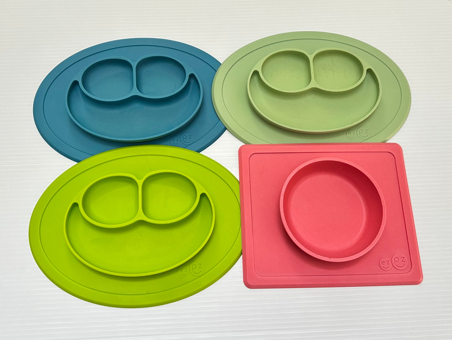 Seller #168 EZPZ Silicone Divided Plates (3) + Bowl