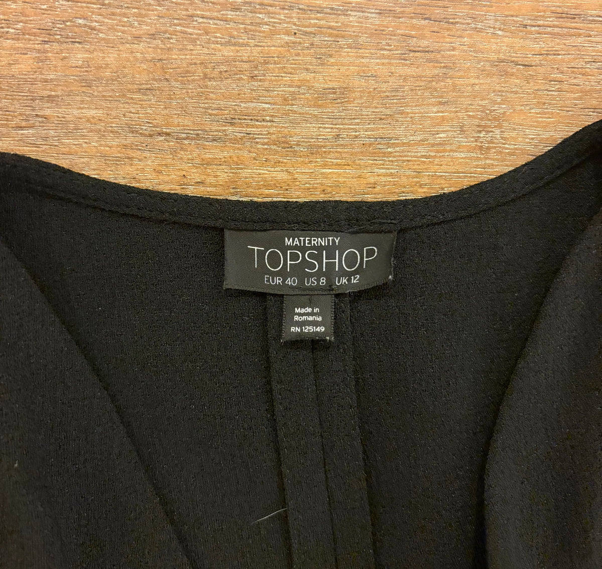 Top Shop Maternity Black Wrap Dress