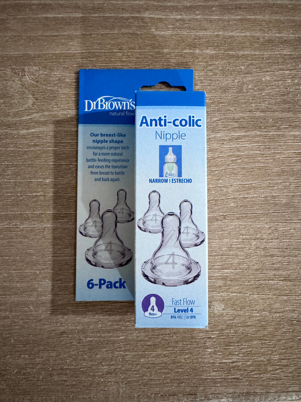 #108 Size 4 Dr. Brown Nipples 6-pack NEW