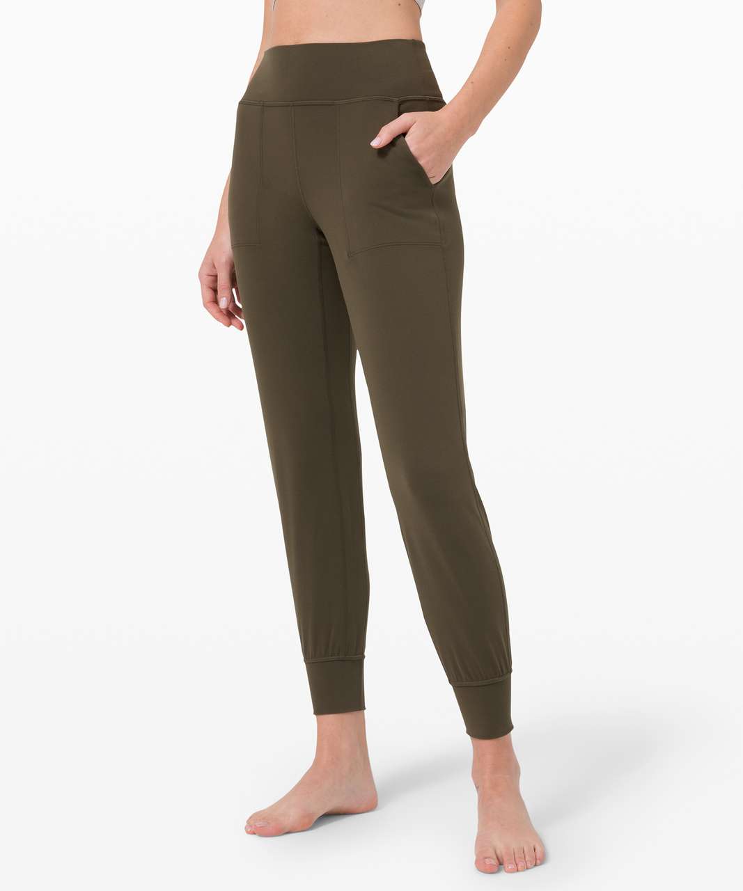 #111 Women Lululemon Align Jogger 28" Dark Olive size 4